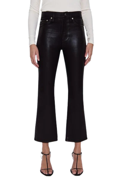 Lennon High Rise Crop Boot Pant - Coated Mocha