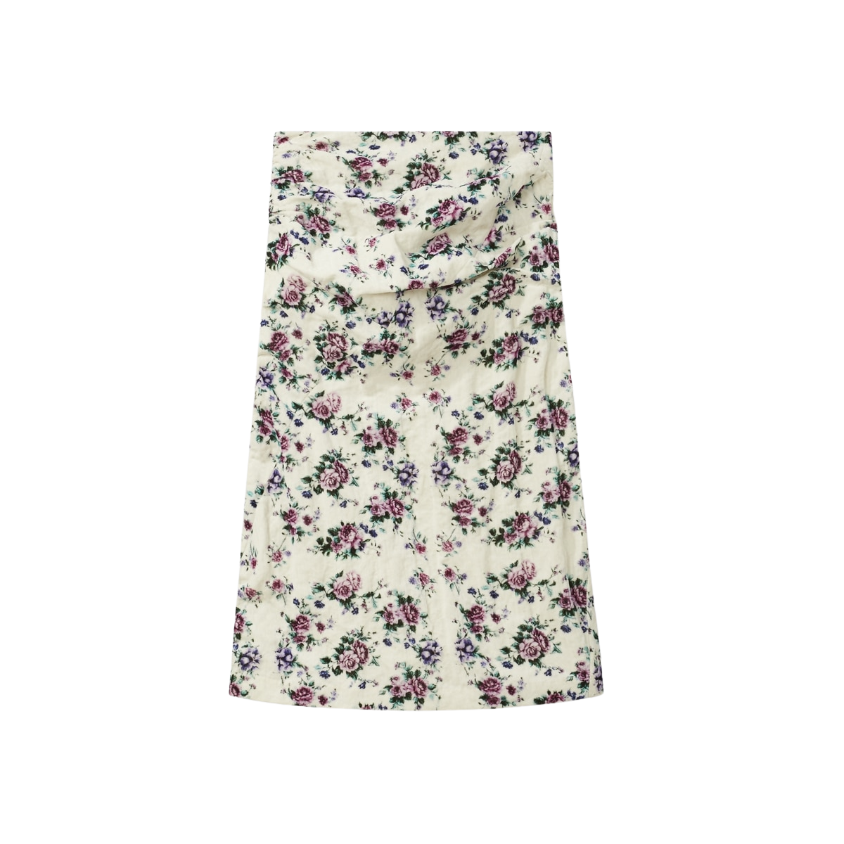 PRINTED COTTON VELVET SKIRT