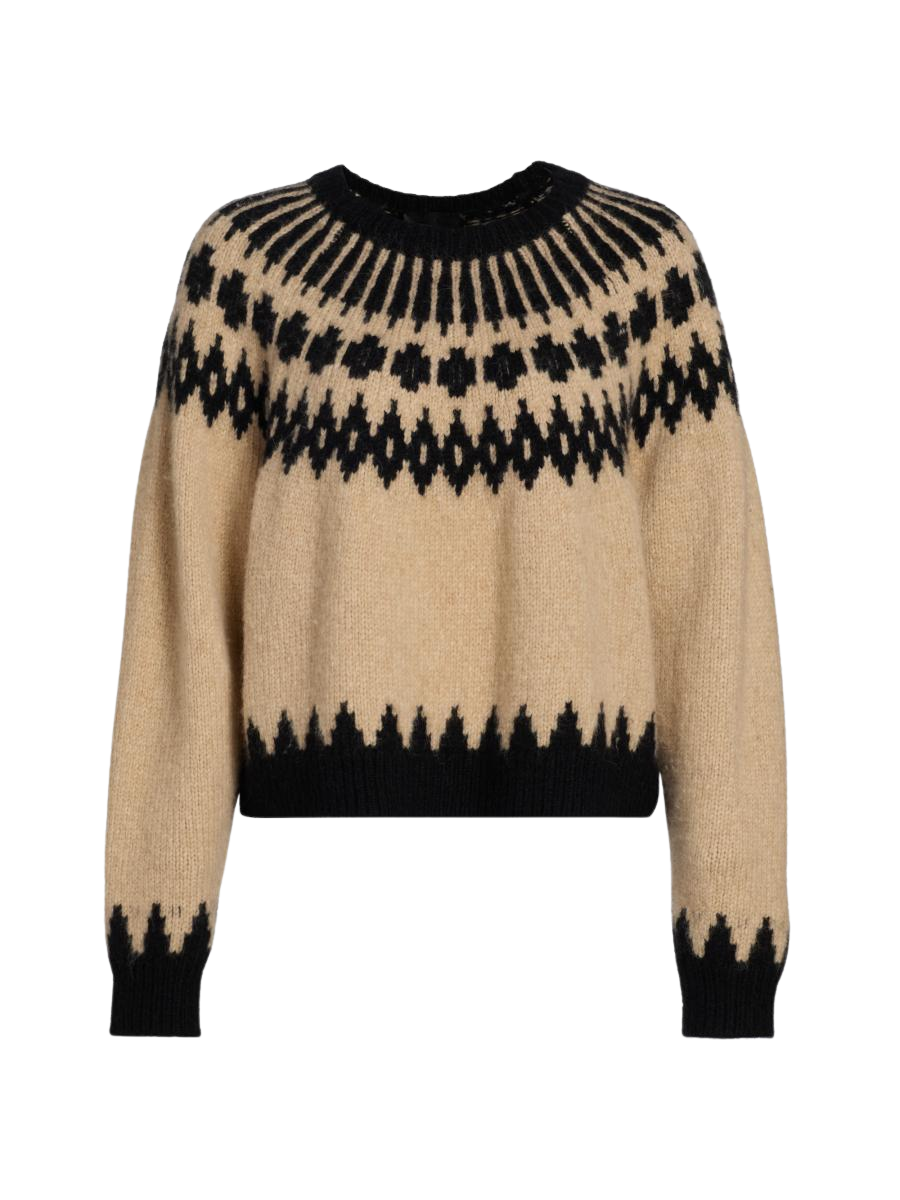 Alena Alpaca Fair Isle-Style Sweater