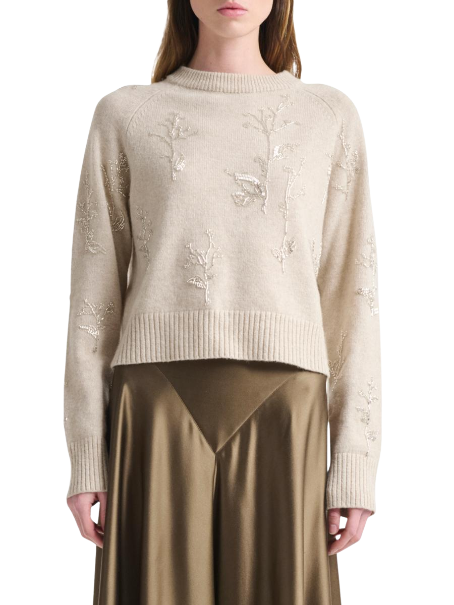 Paulie Floral Beaded Sweater