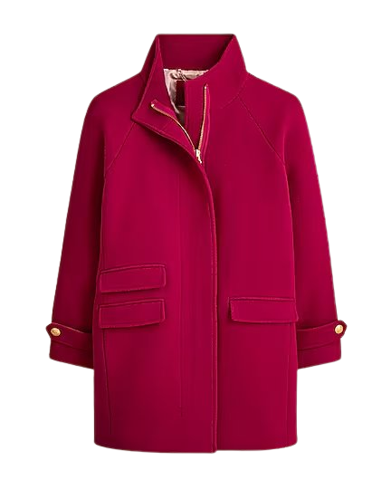 Toscana coat in Italian stadium-cloth wool blend