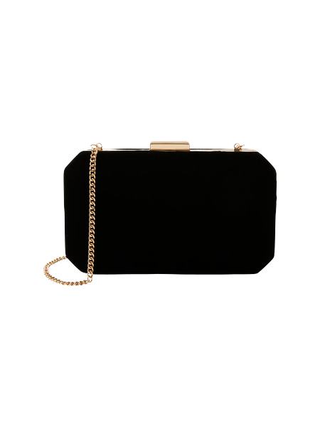 Beveled Velvet Clutch