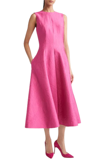 Mara Floral Cloqué Fit & Flare Dress