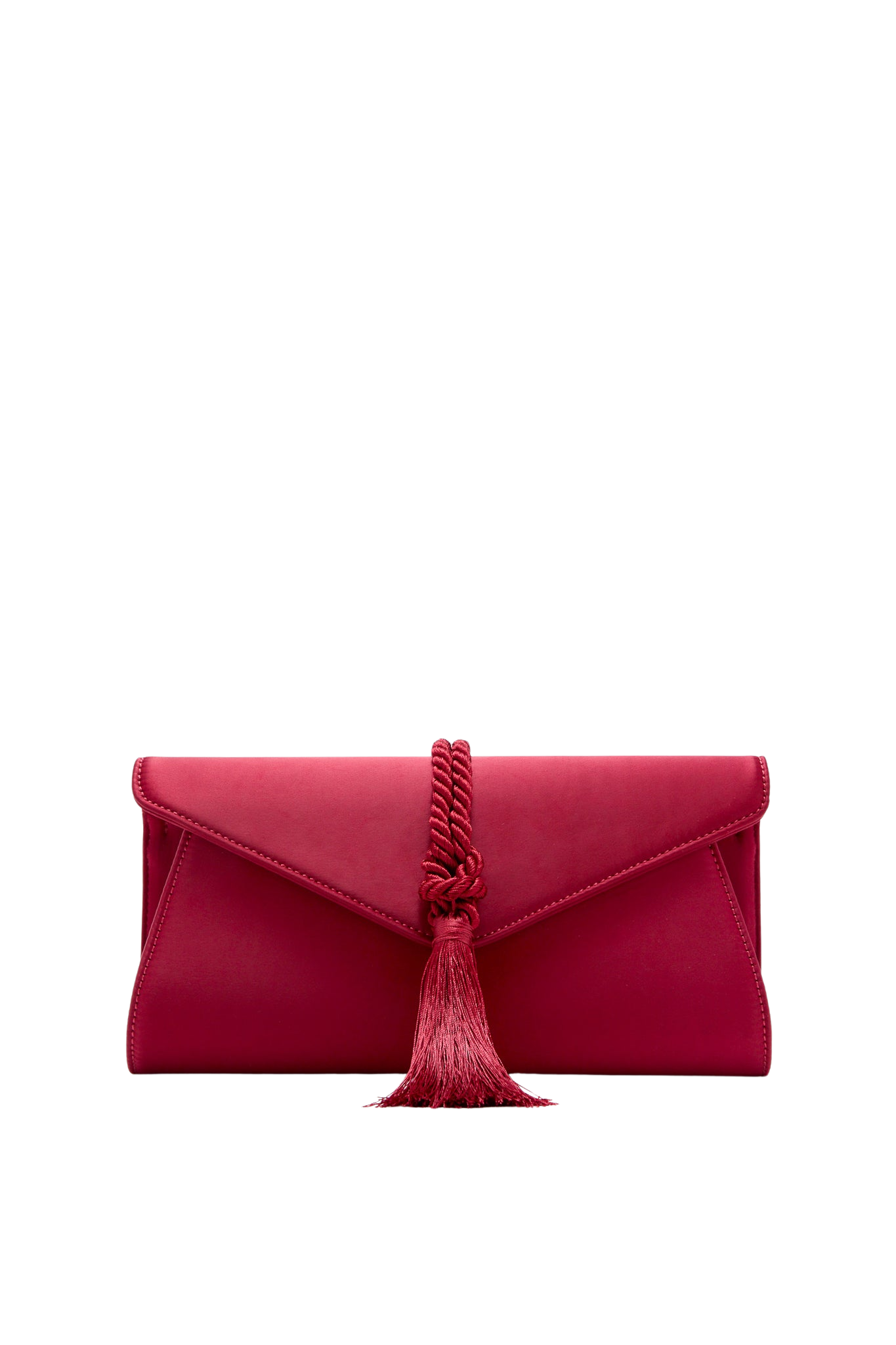 Cranberry Satin Gabrielle Clutch