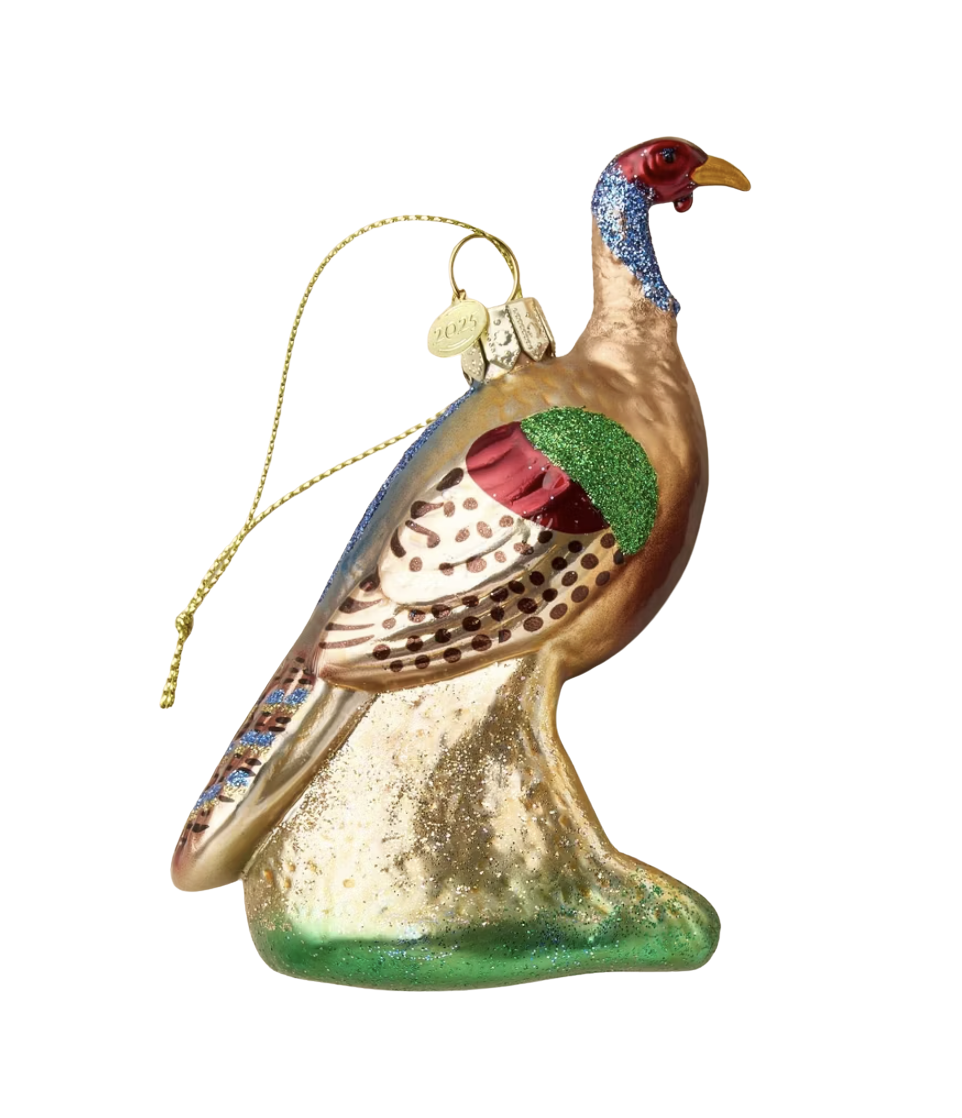 Glass Turkey Ornament