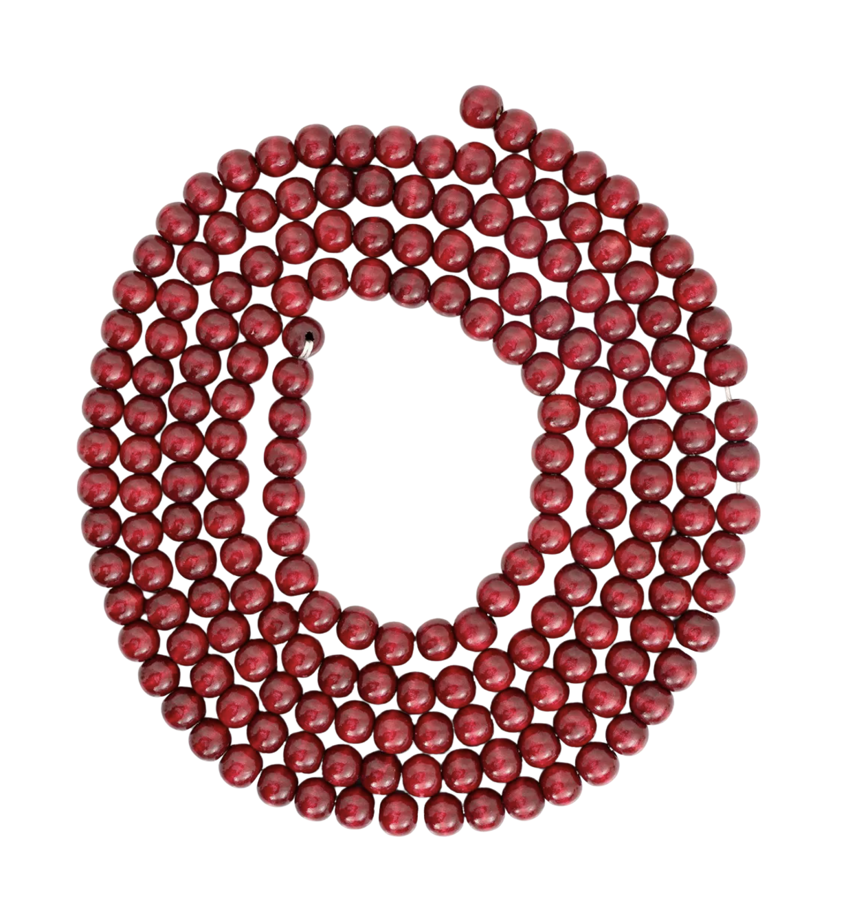 Ornativity Red Cranberry Wooden Garland -8.5 ft