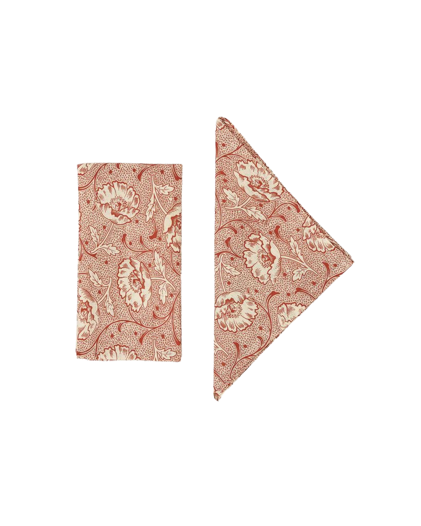 Toscana Red Linen Napkins (Set of 4)