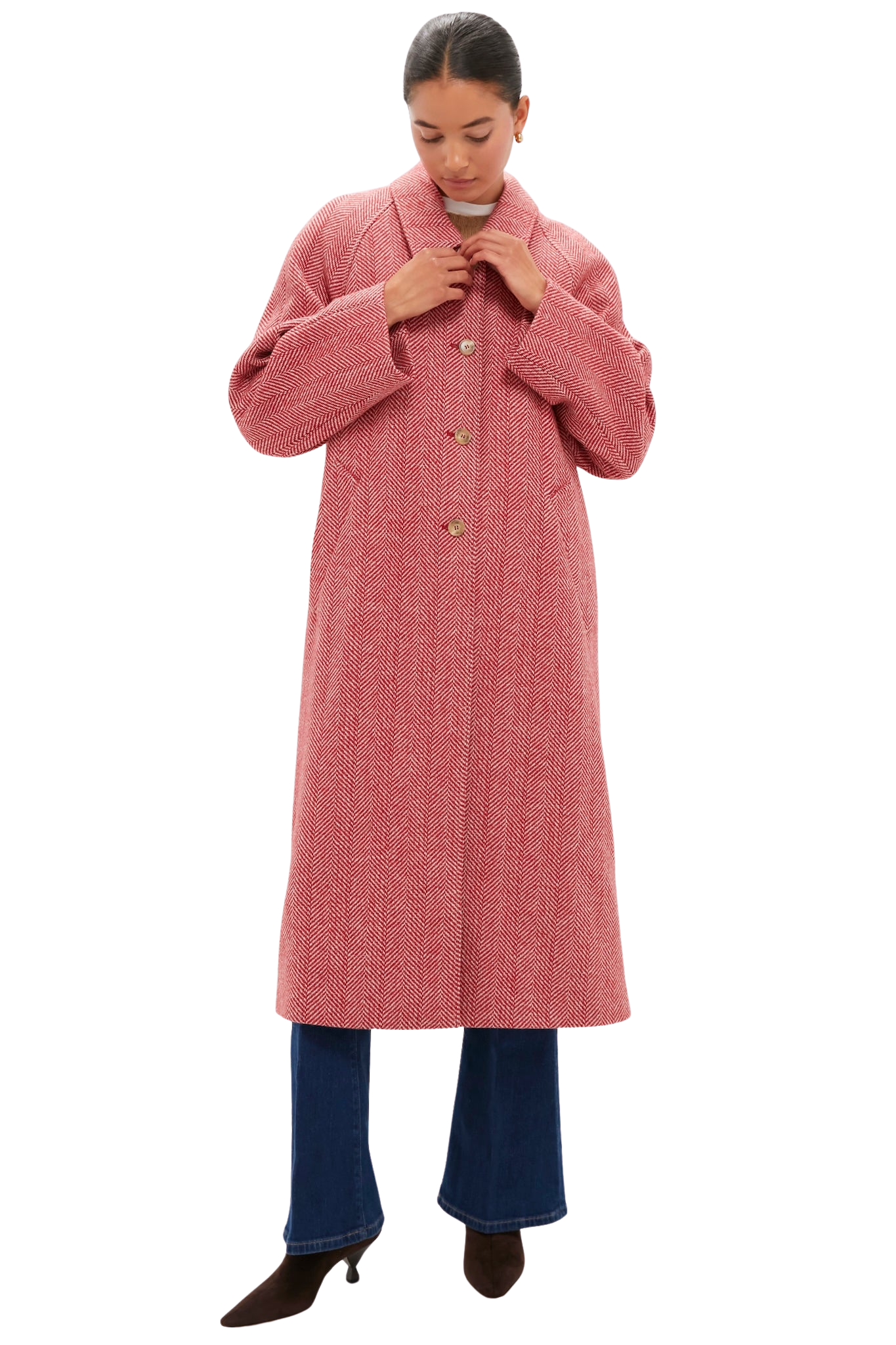 Red Chevron Ugola Coat