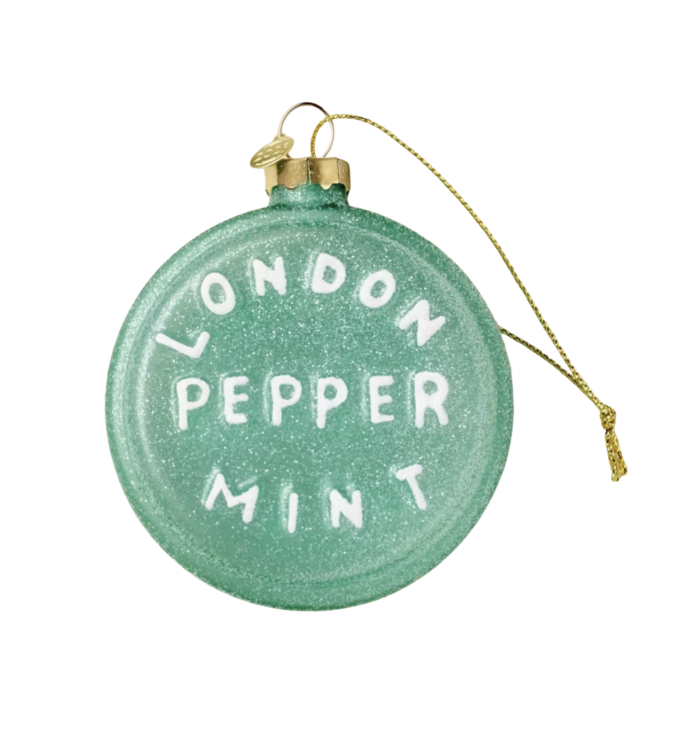 Glass London Peppermint Ornament