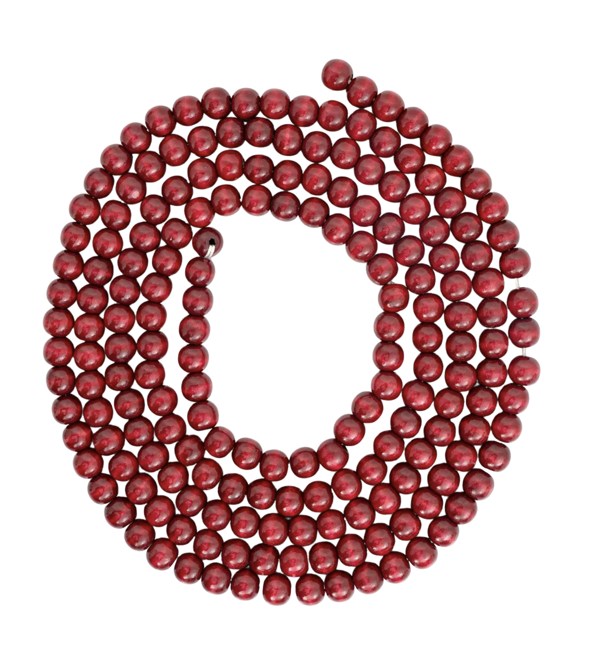 Ornativity Red Cranberry Wooden Garland -8.5 ft