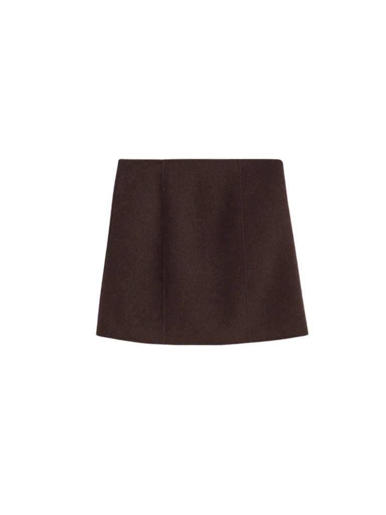 Naomi Mini Skirt In Doubleface Wool