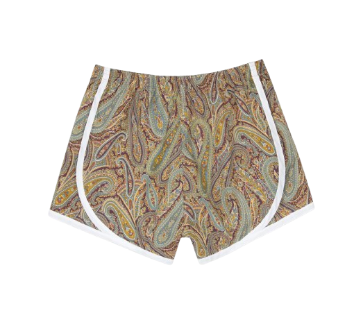 Track Short in Bordeaux Multi Paisley Park Liberty Fabric