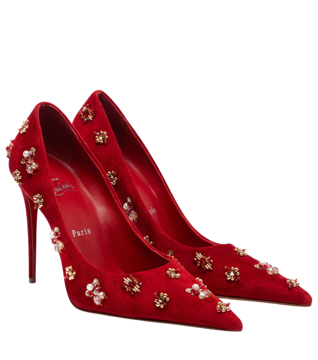 Mix Kate 100 embellished suede pumps