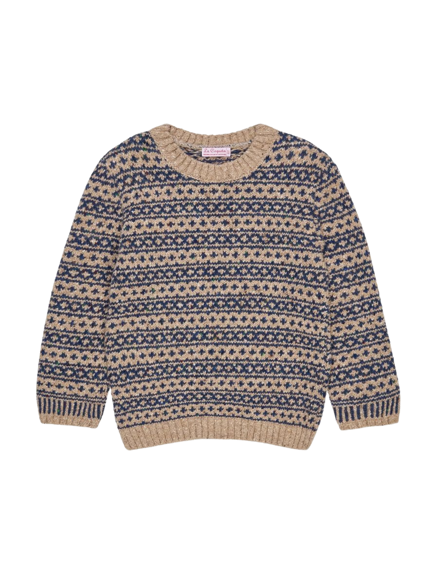 Oatmeal Austen Merino Fair Isle Kids Sweater