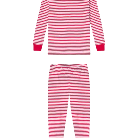 Kids Long-Long Set in Classic Red Voyager Stripe