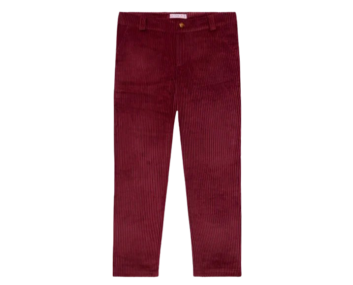 Burgundy Reinaldo Corduroy Boy Trousers