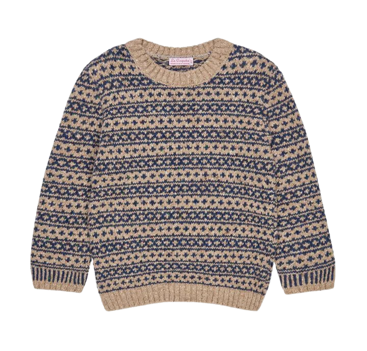 Austen Merino Fair Isle Oatmeal Jumper
