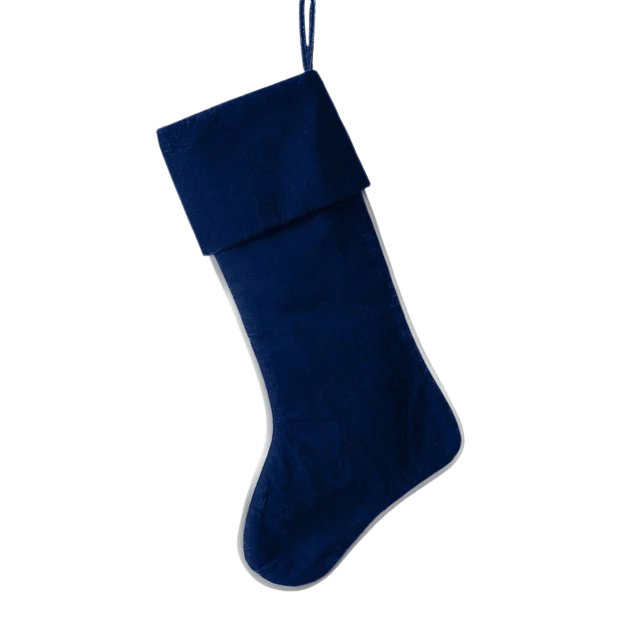 Cailíní Coastal Velvet Christmas Stocking - Navy Blue
