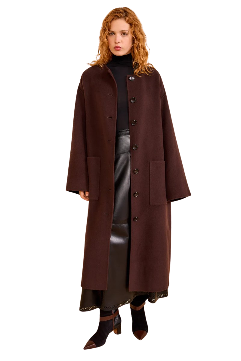 Fernanda Double Faced Wool Oversized Coat
