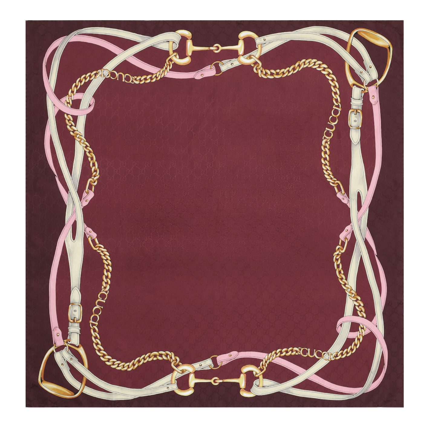 Printed GG silk jacquard carré