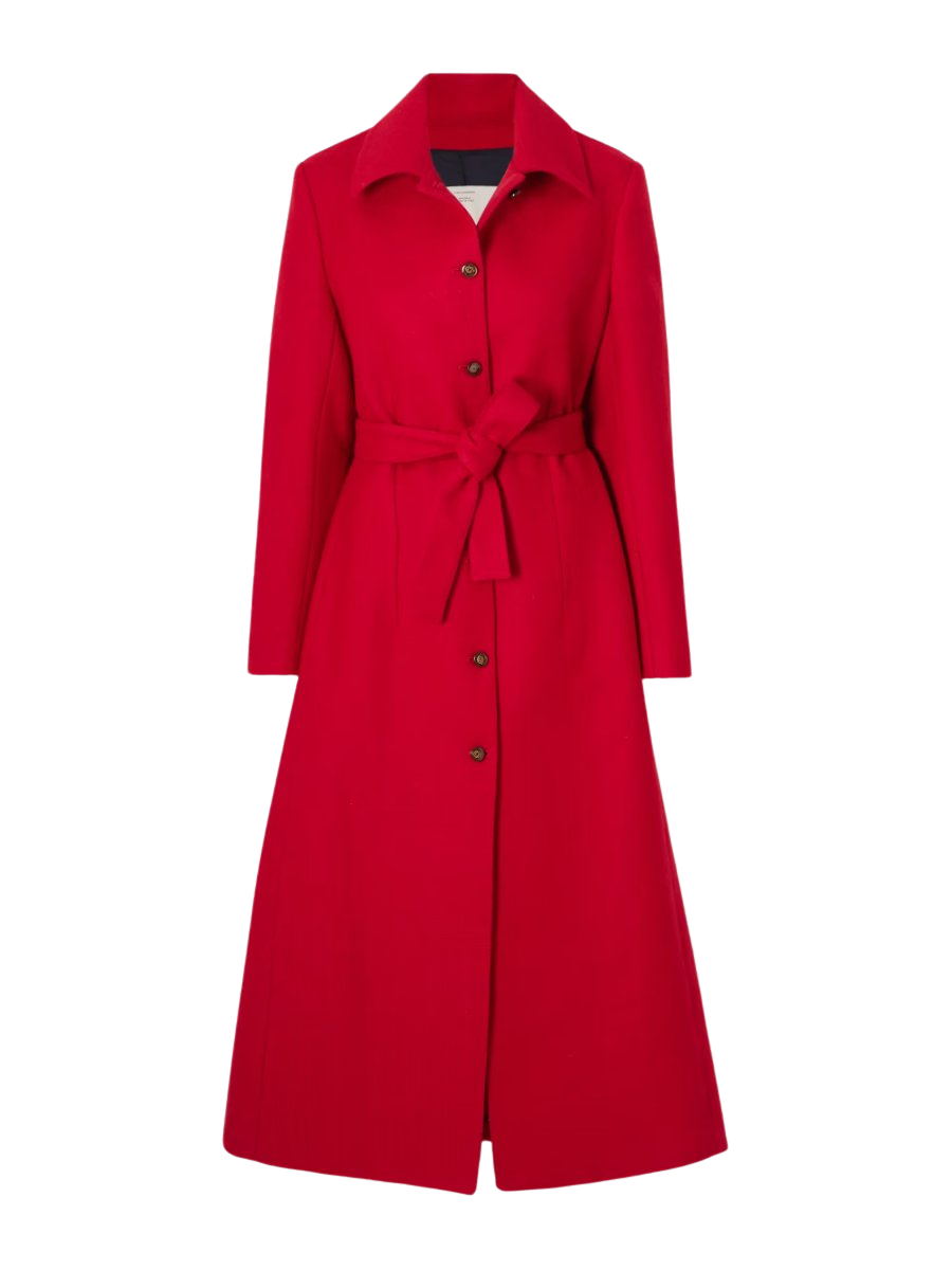 The Aida belted wool and mohair-blend coat