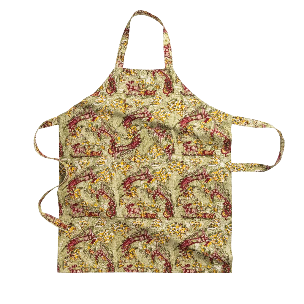 Renne Reindeer Apron in Red & Green
