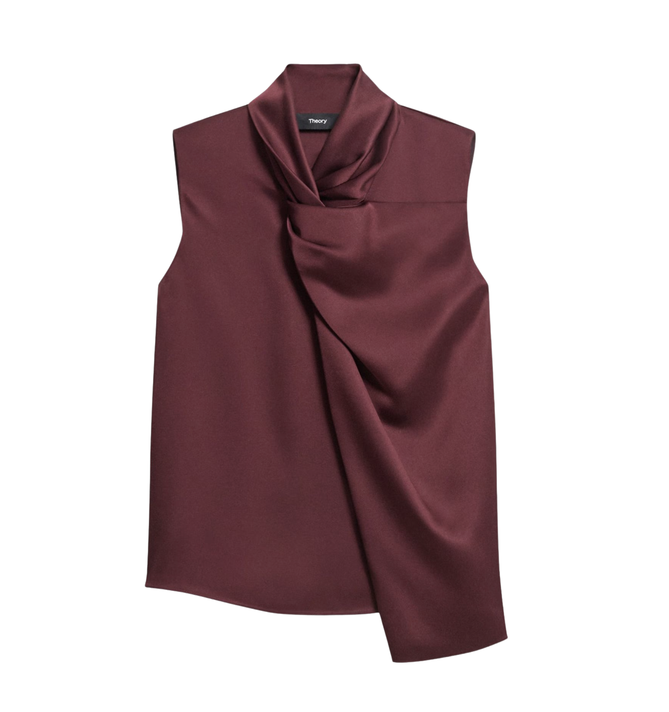 Twisted Split Blouse in Satin