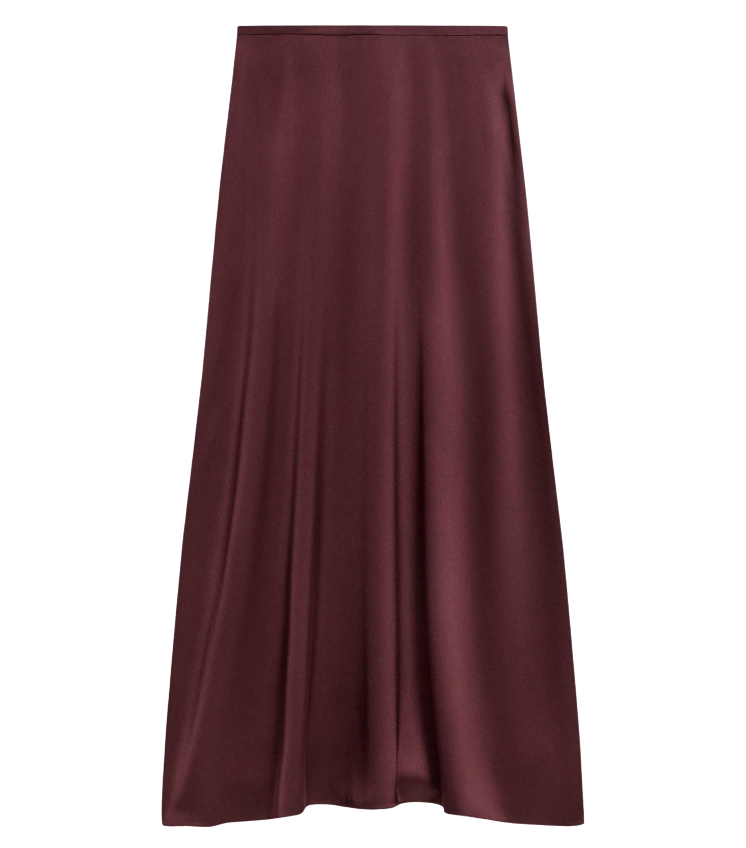 A-Line Maxi Skirt in Satin
