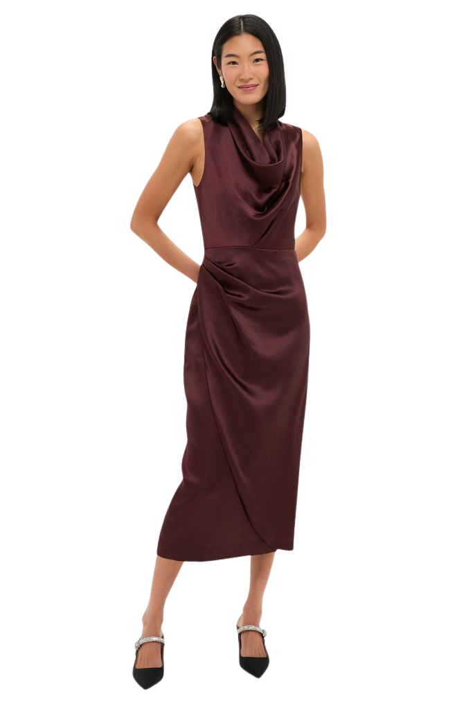 Chocolate Satin Sinclair Dress