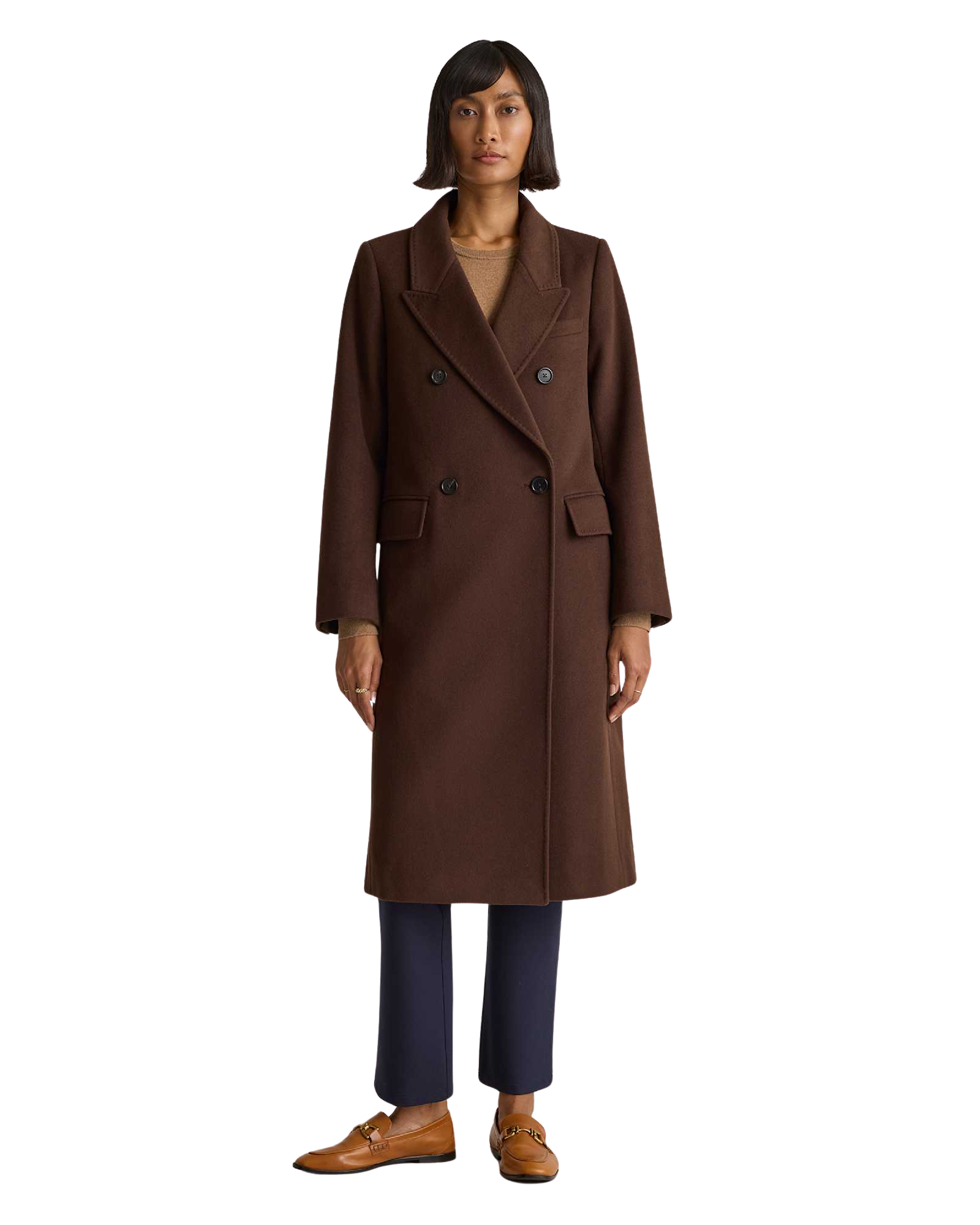 Italian Wool Double-Breasted Coat