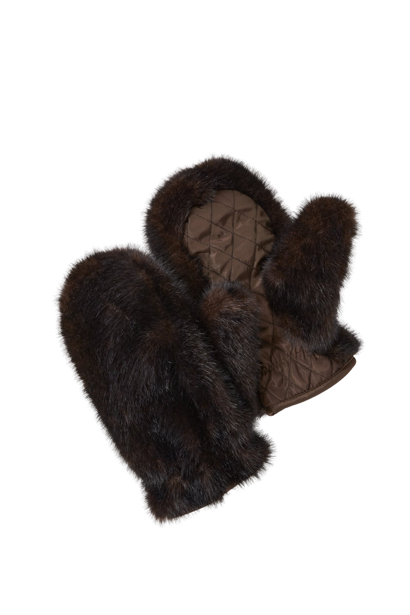 Brown Fur Mittens