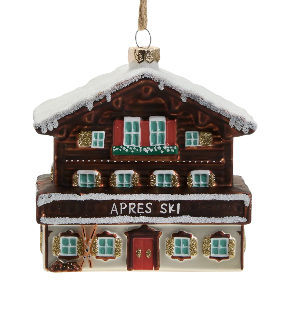 Ski Chalet Christmas Ornament