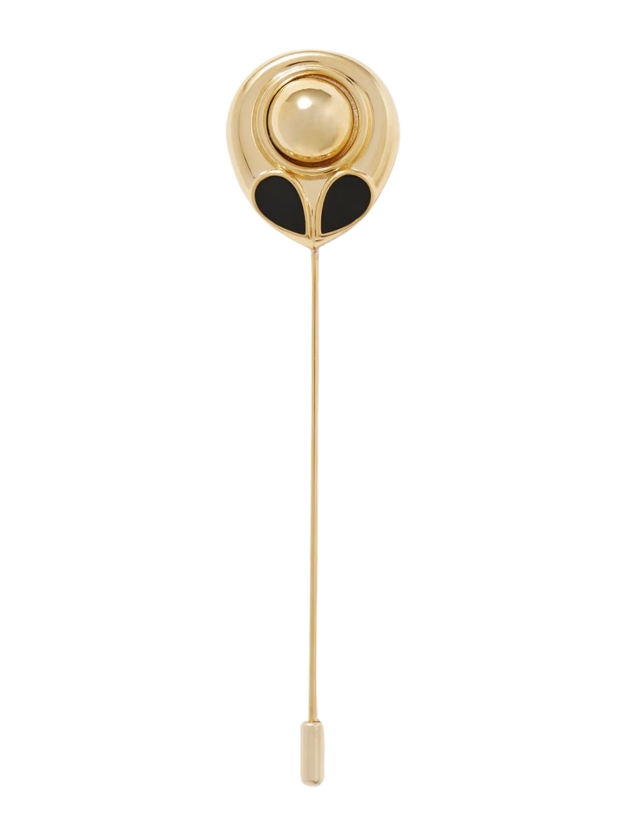 Frances gold-tone enamel pin