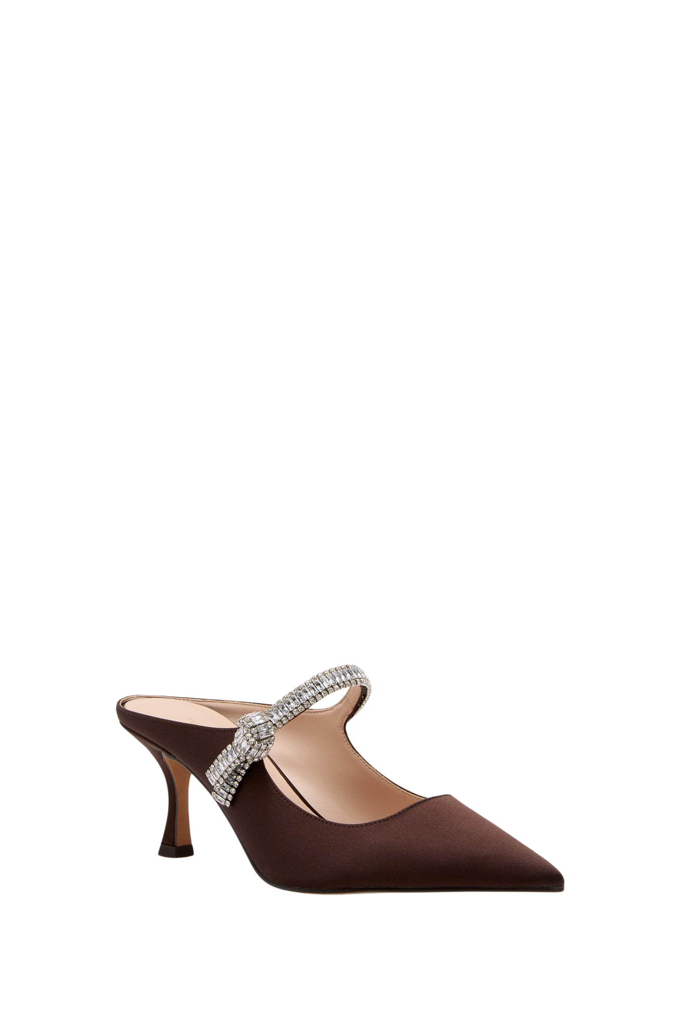 Chocolate Satin Mae Heels