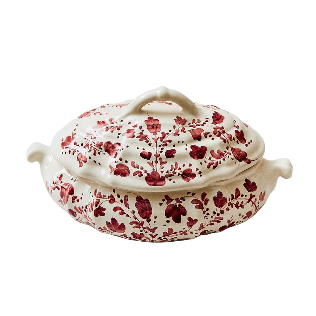 Flora Tureen in Burgundy