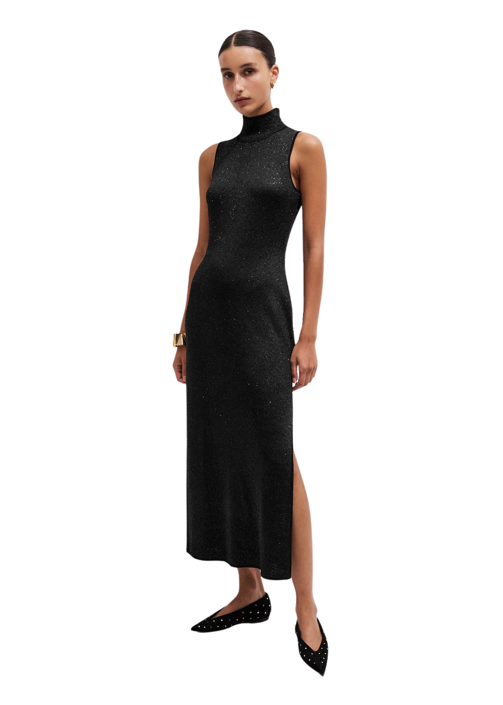 Sequin Knit Maxi Dress