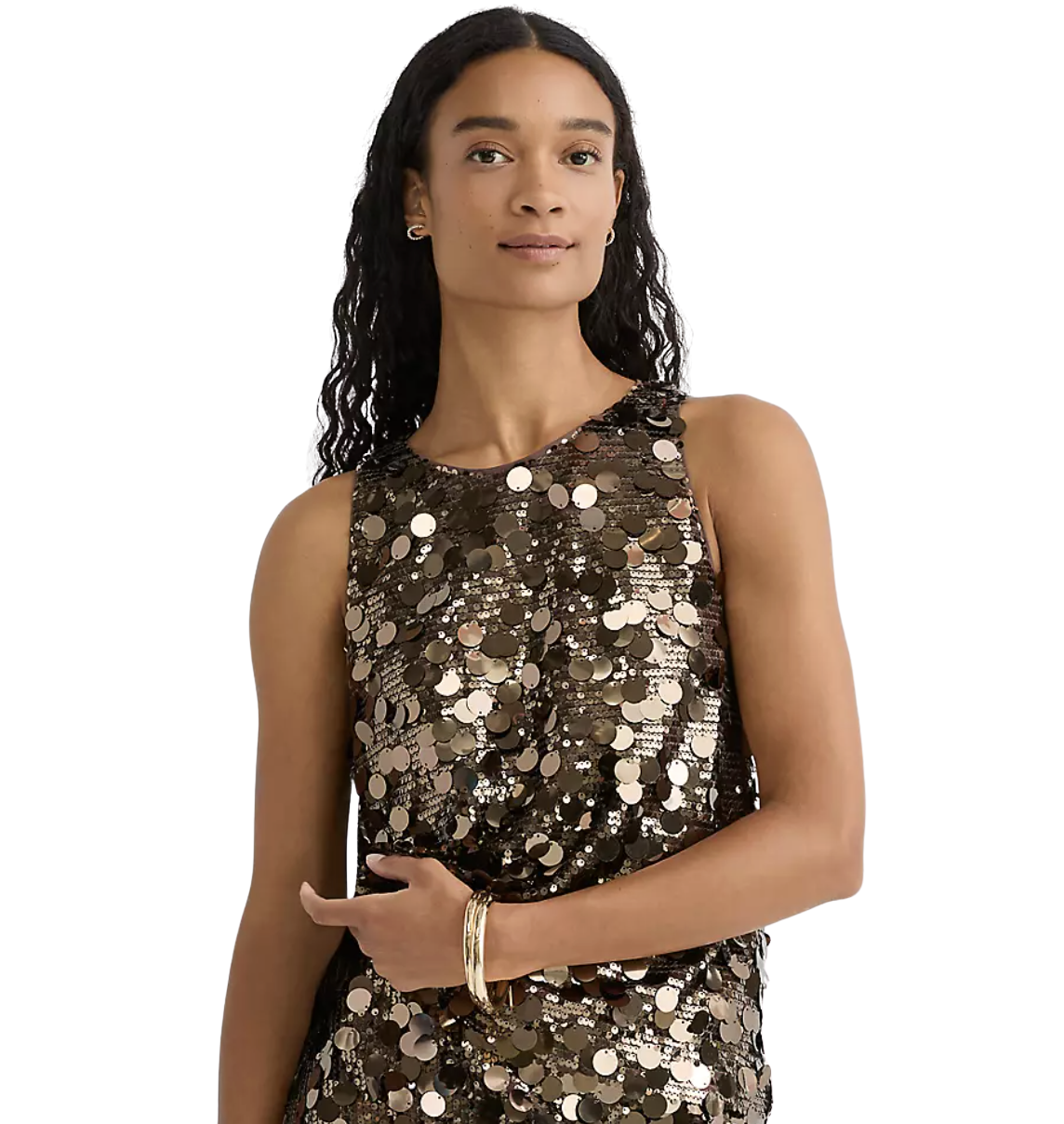 Sequin Sleeveless Top