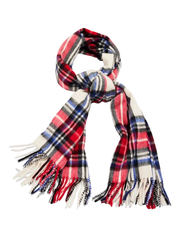 Cashmere Waterweave Scarf - Fireside Plaid