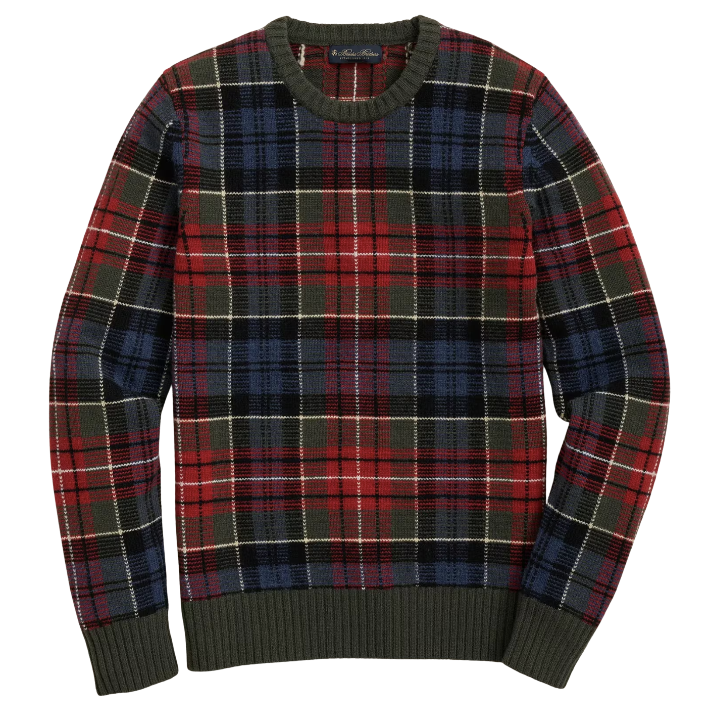 Merino Wool Archive Plaid Intarsia Sweater