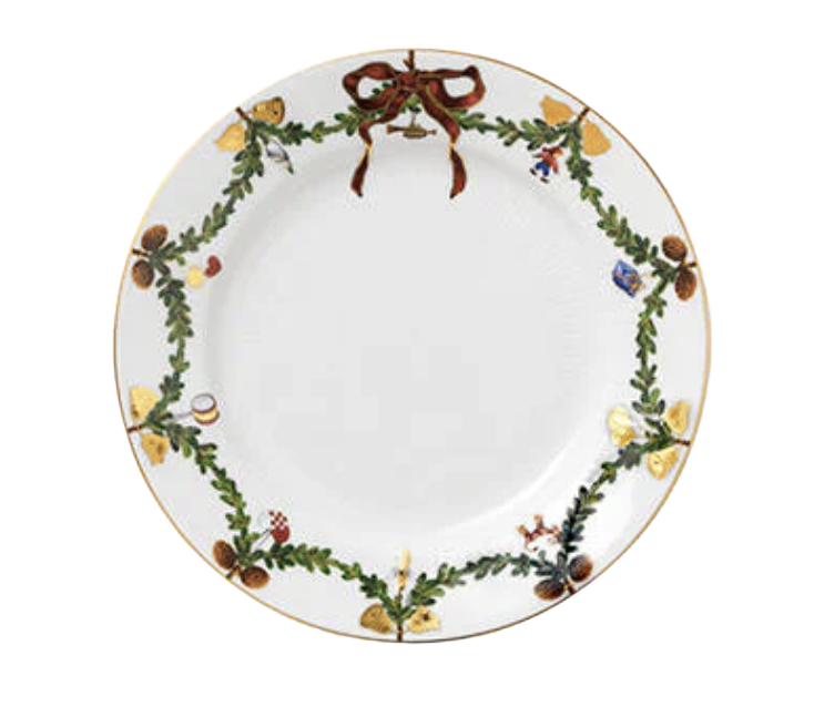 Star Fluted Christmas Salad Plate 8.75"