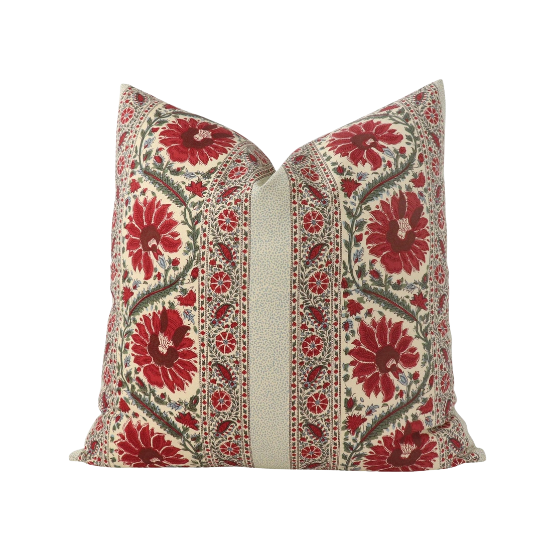 Pierre Frey Braquenie Mauresque pillow cover in Multicolore B1777001 - DOUBLE SIDED
