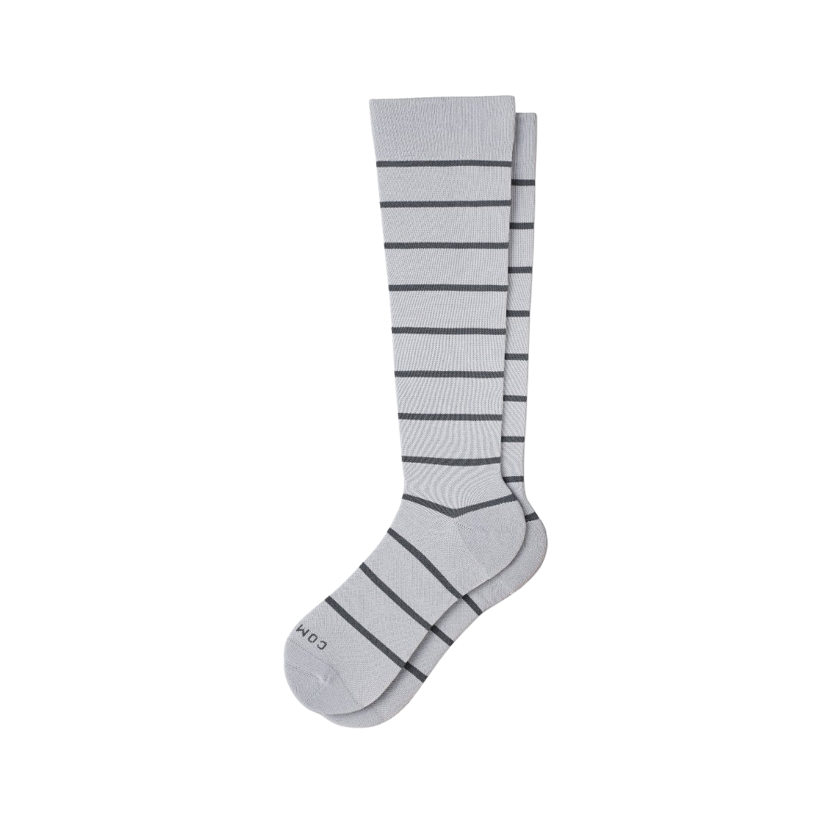 Knee-High Compression Socks – Stripes Grey/Charcoal