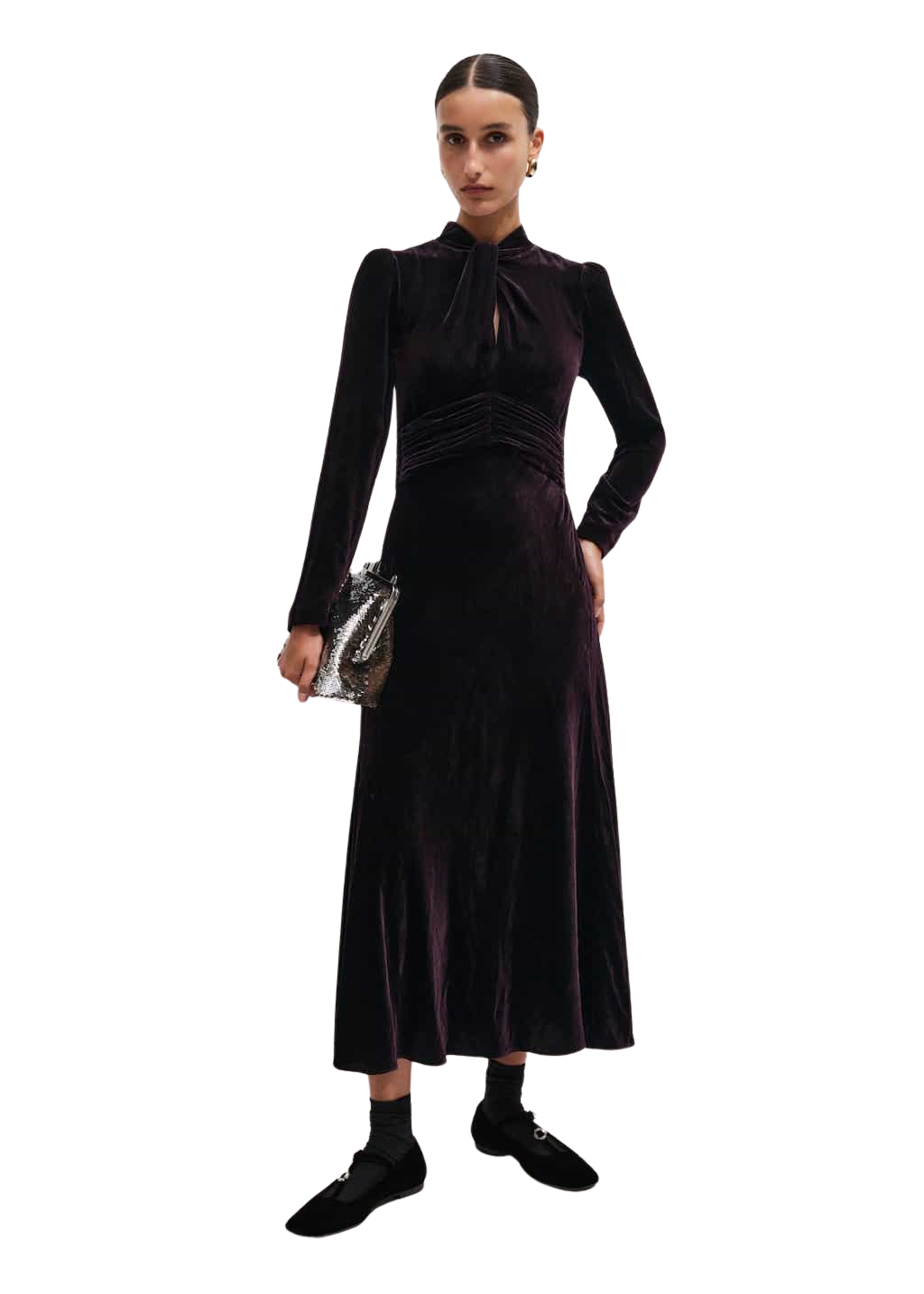 Twist Neck Maxi Dress