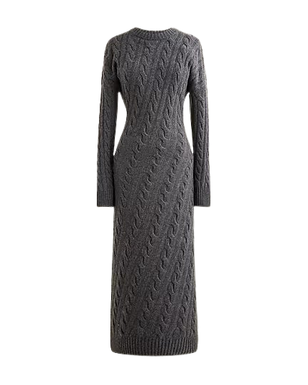 Collection cashmere twisted cable-knit sweater-dress