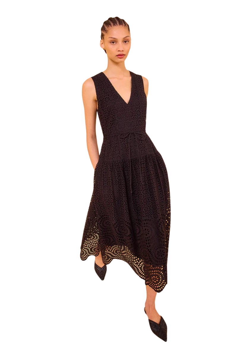 Etna Sleeveless Drop Waist Midi Dress