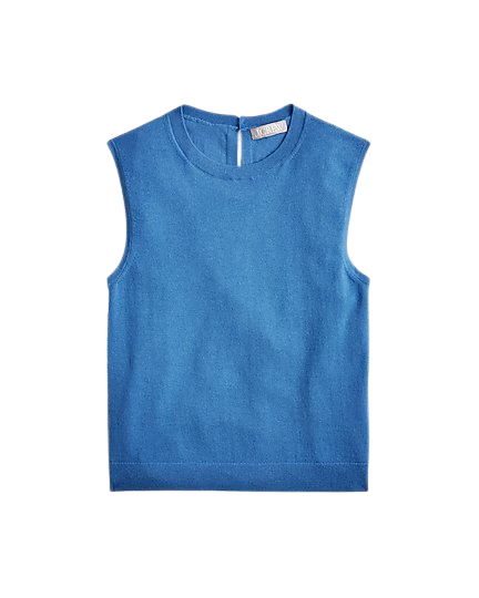 Featherweight cashmere-blend cropped sweater shell