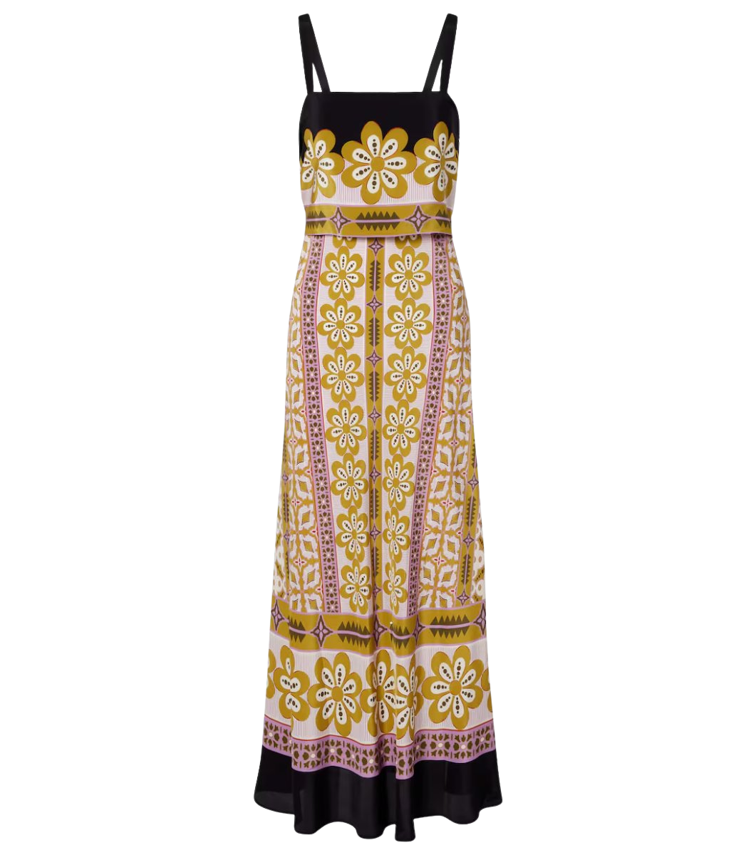 La DoubleJ Printed silk crêpe de chine maxi dress