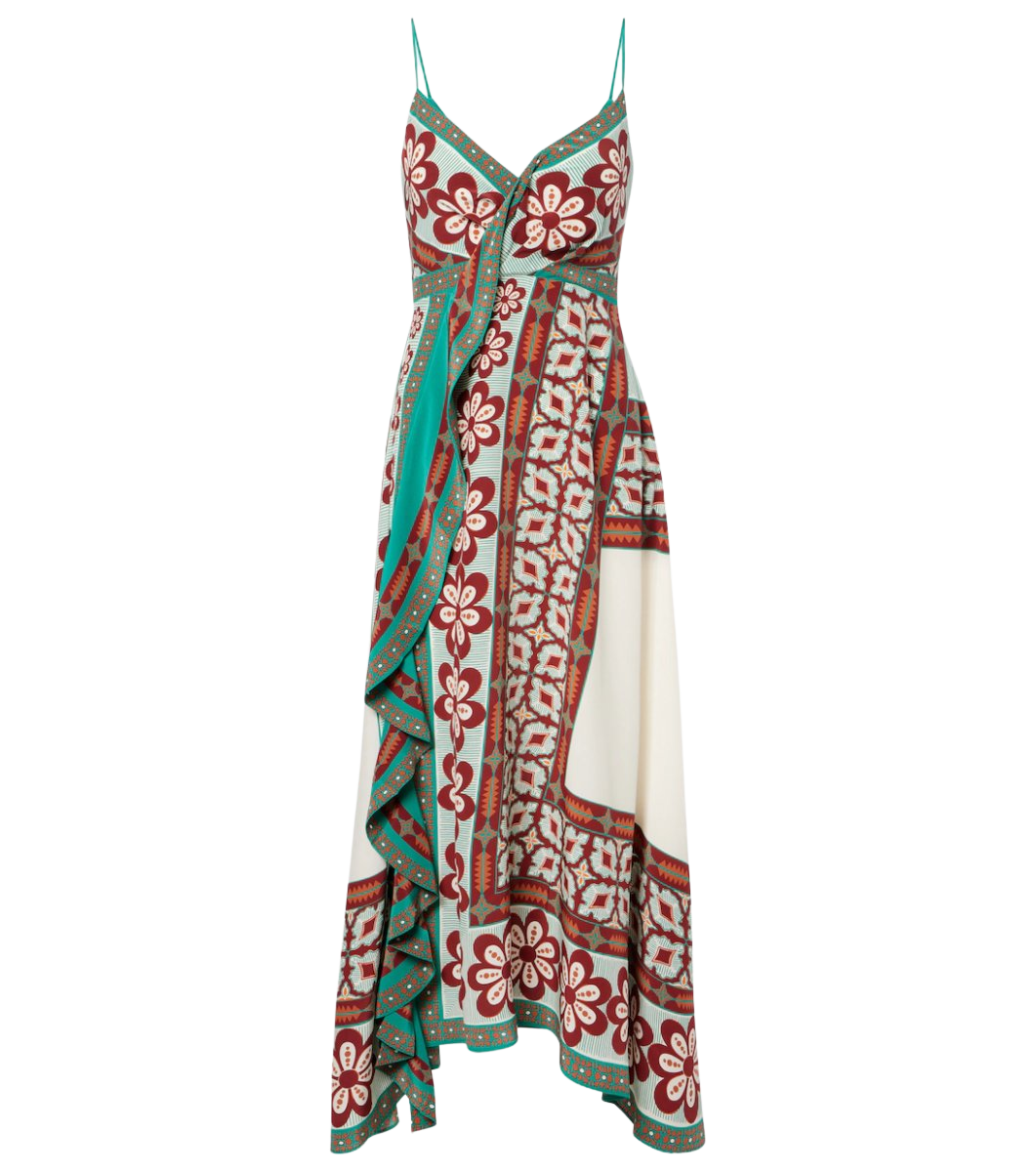 La DoubleJ Turn Around silk crêpe de chine maxi dress