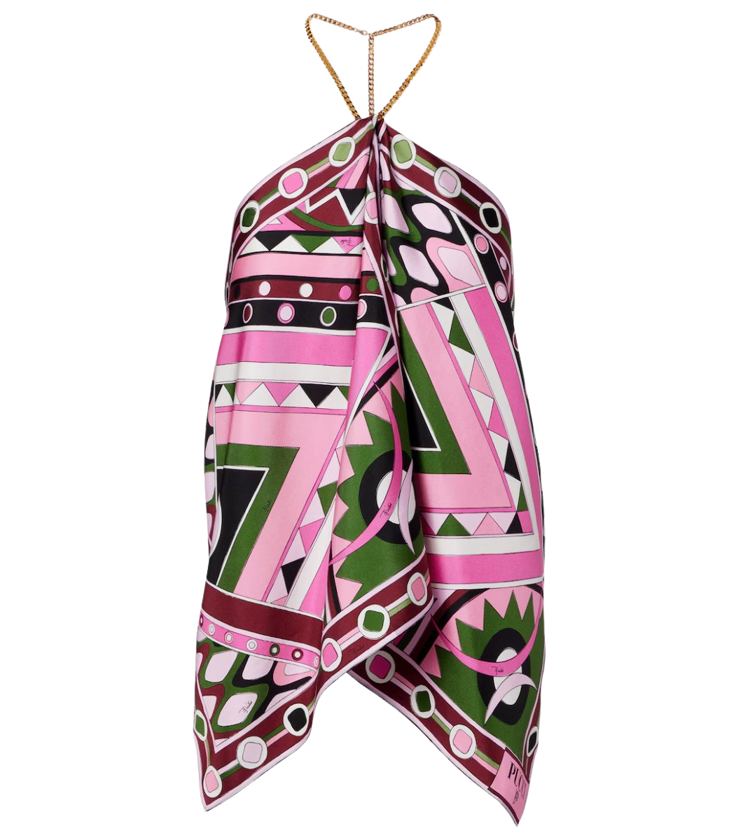 Pucci Printed silk satin top