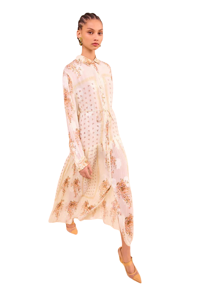 Emilie Drop Waist Long Sleeve Shirt Dress